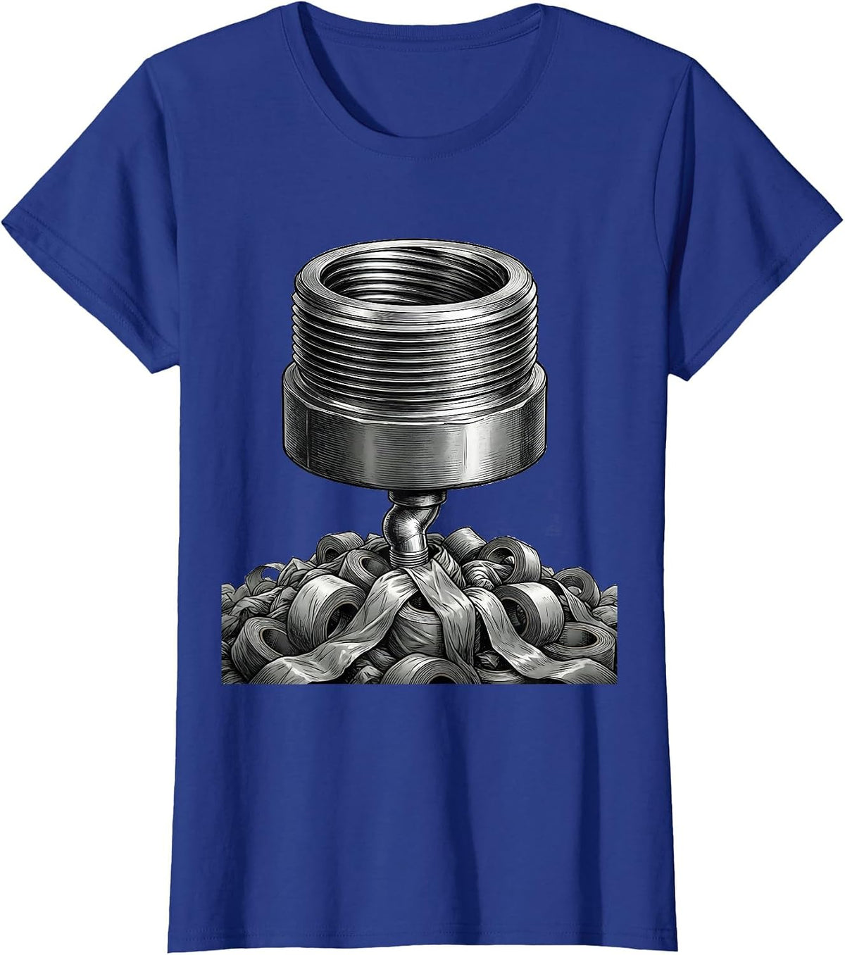 Women's Pipe Union Plumbing Humor Plumber Dad Gift T-Shirt - Royal Blue
