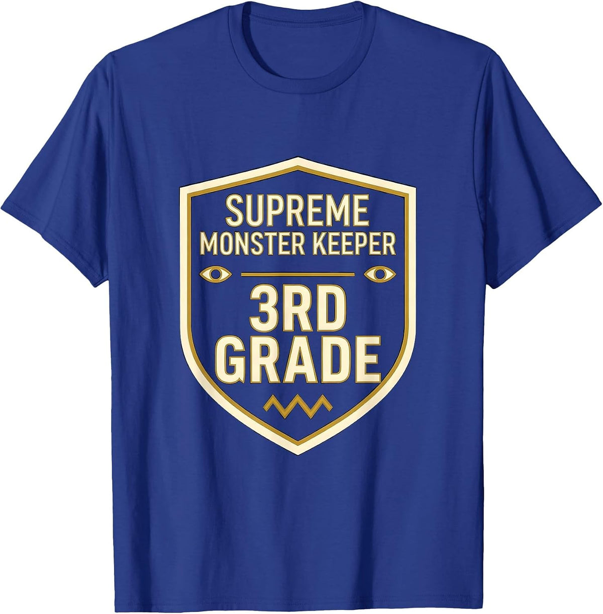 Men's Supreme Monster Keeper 3rd Grade Teacher Halloween Humor T-Shirt - Royal Blue