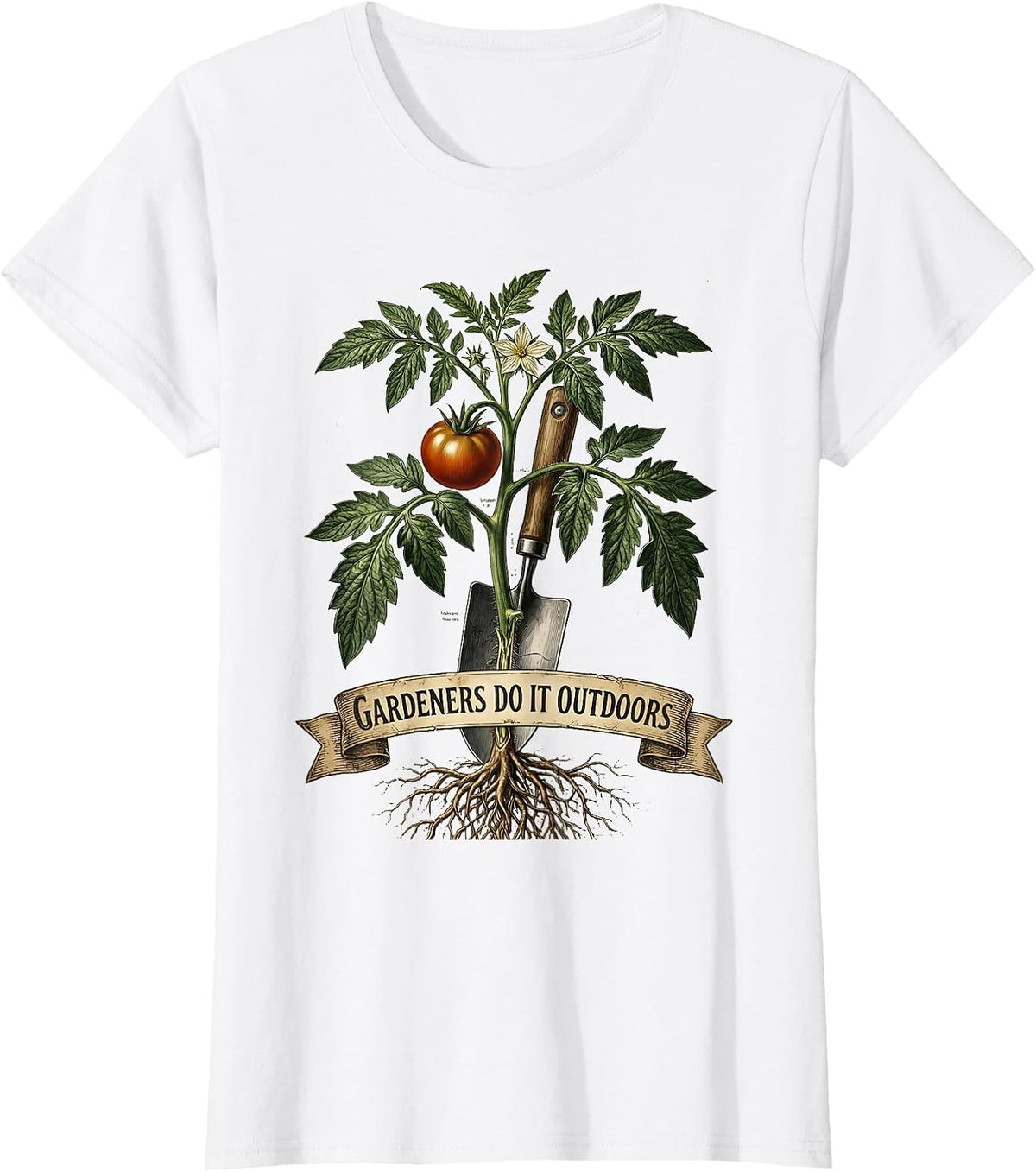 Gardeners Do It Outdoors Funny Garden Design T-Shirt - White