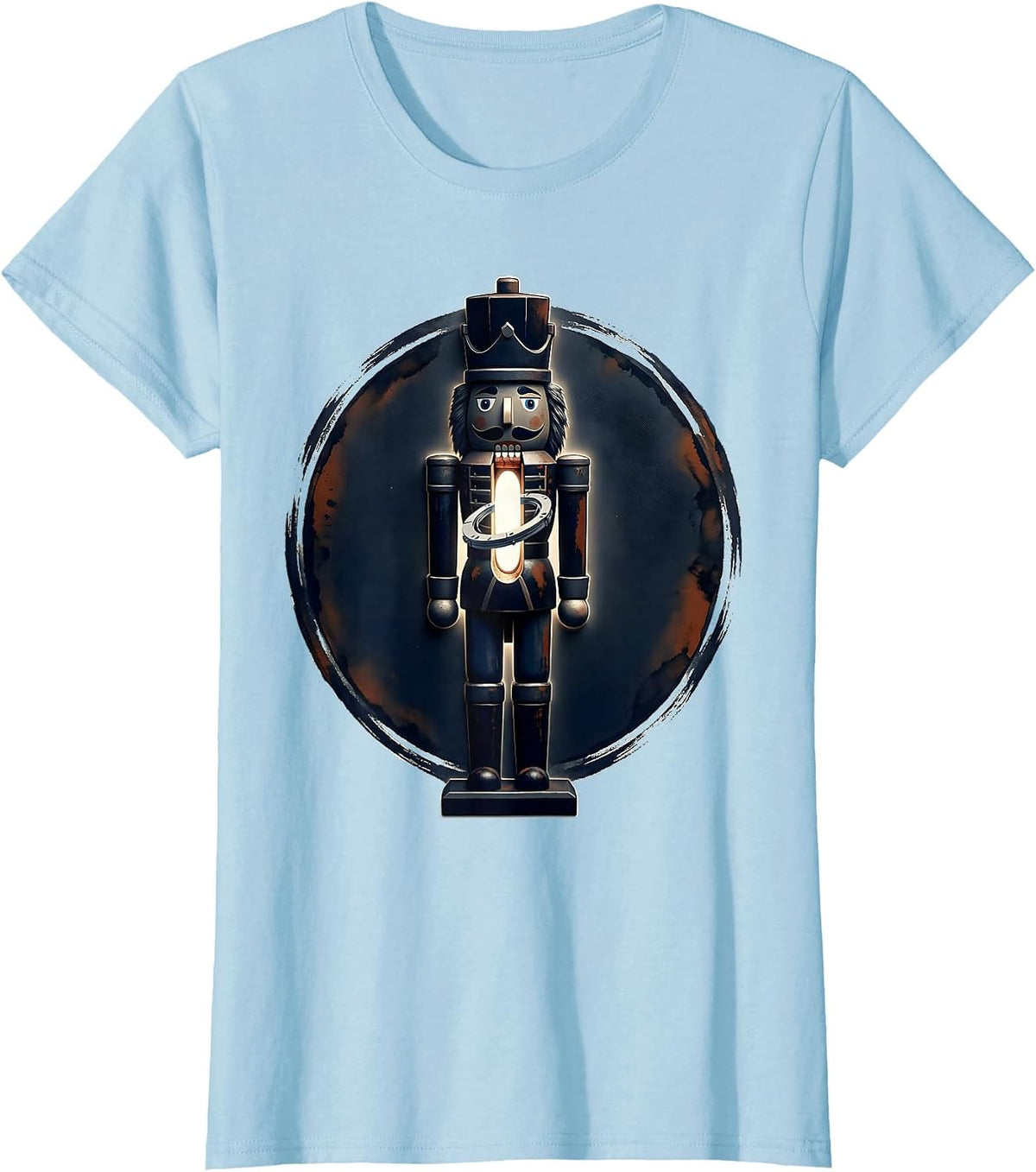 Christmas Nutcracker Radiology Tech Rubber Stamp Humor T-Shirt - Baby Blue