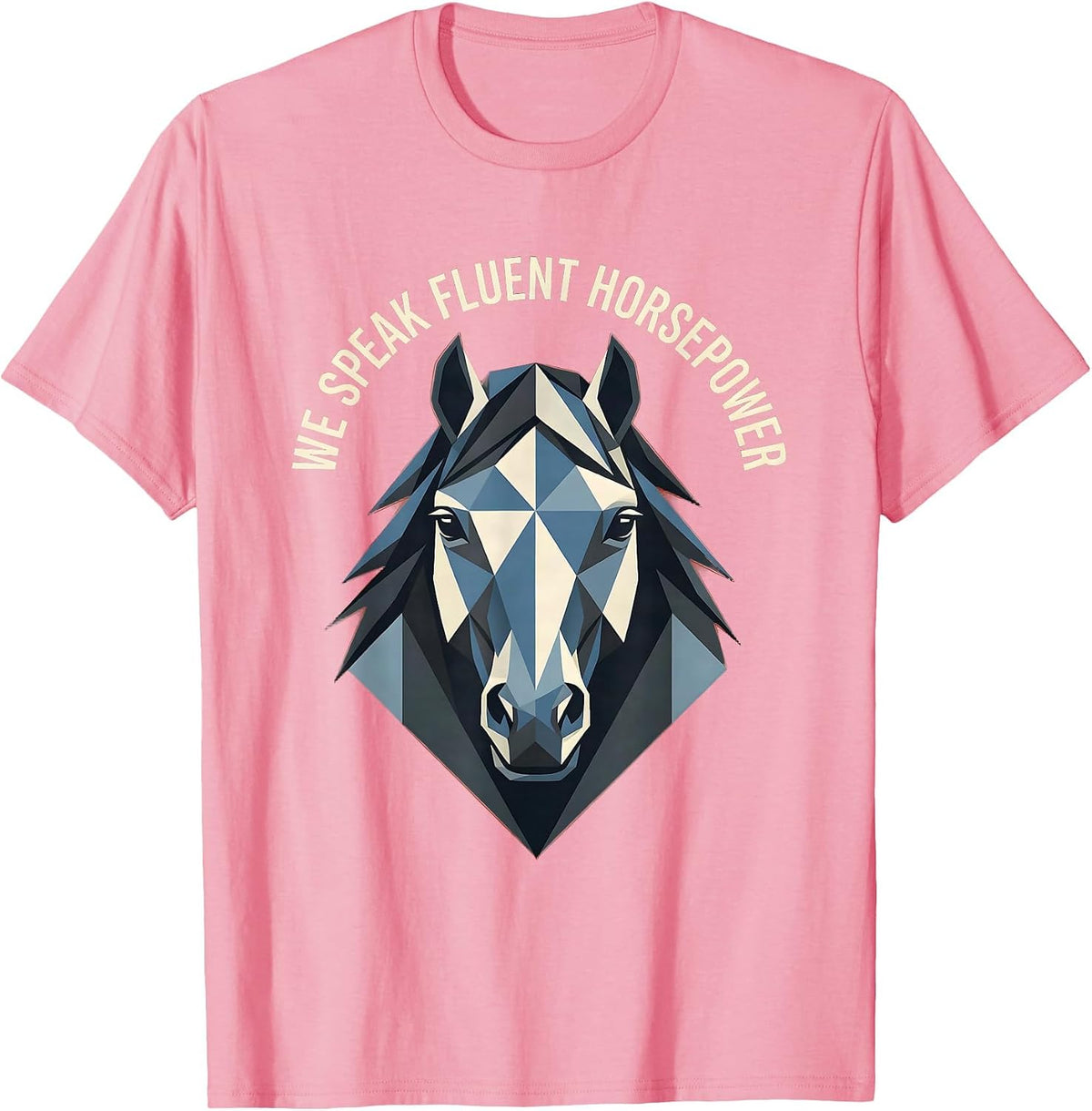 We Speak Fluent Horsepower Automotive Design T-Shirt - Pink