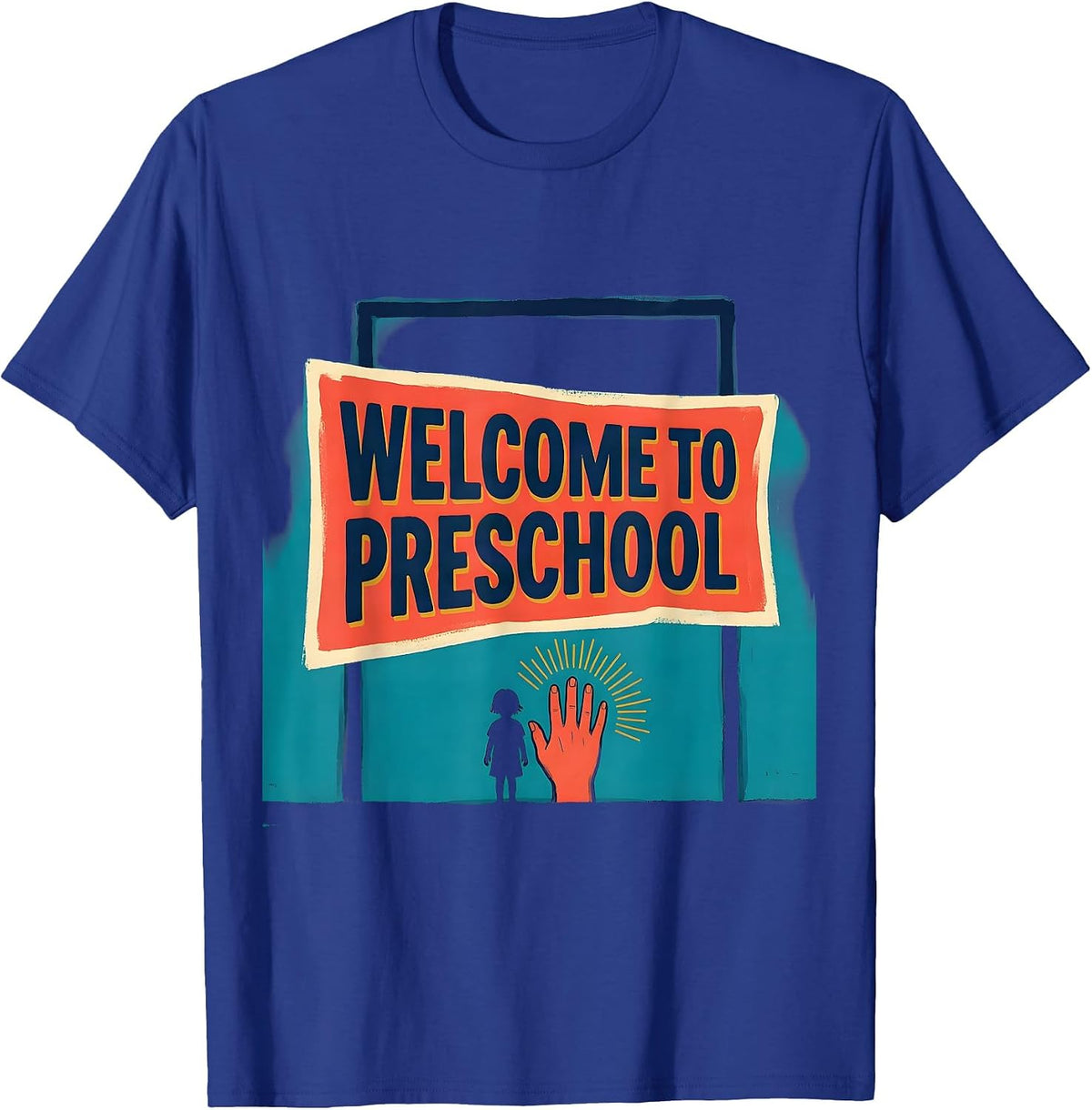 Welcome To Preschool Playful Teacher Appreciation Back T-Shirt - Royal Blue