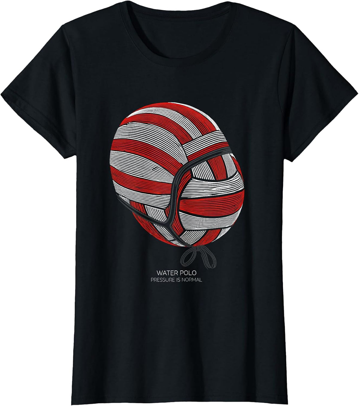 Water Polo Pressure Is Normal Funny Water Polo Player Gift T-Shirt - Black