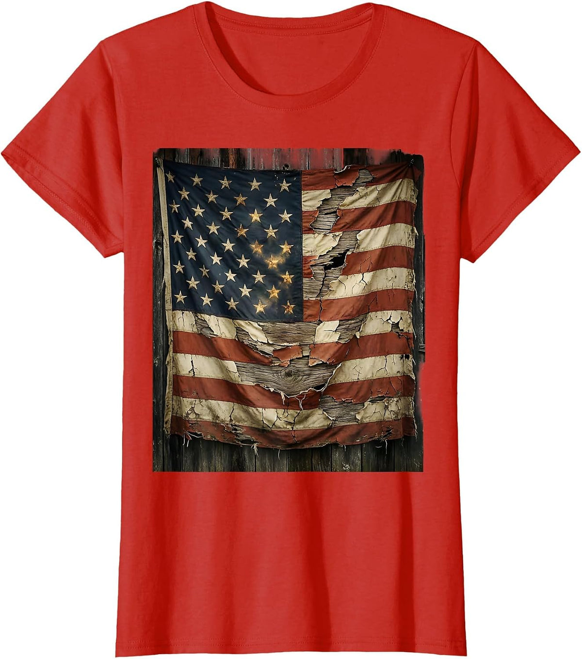 Rifle Bayonet In Sand With Helmet Memorial Graphic T-Shirt - Red