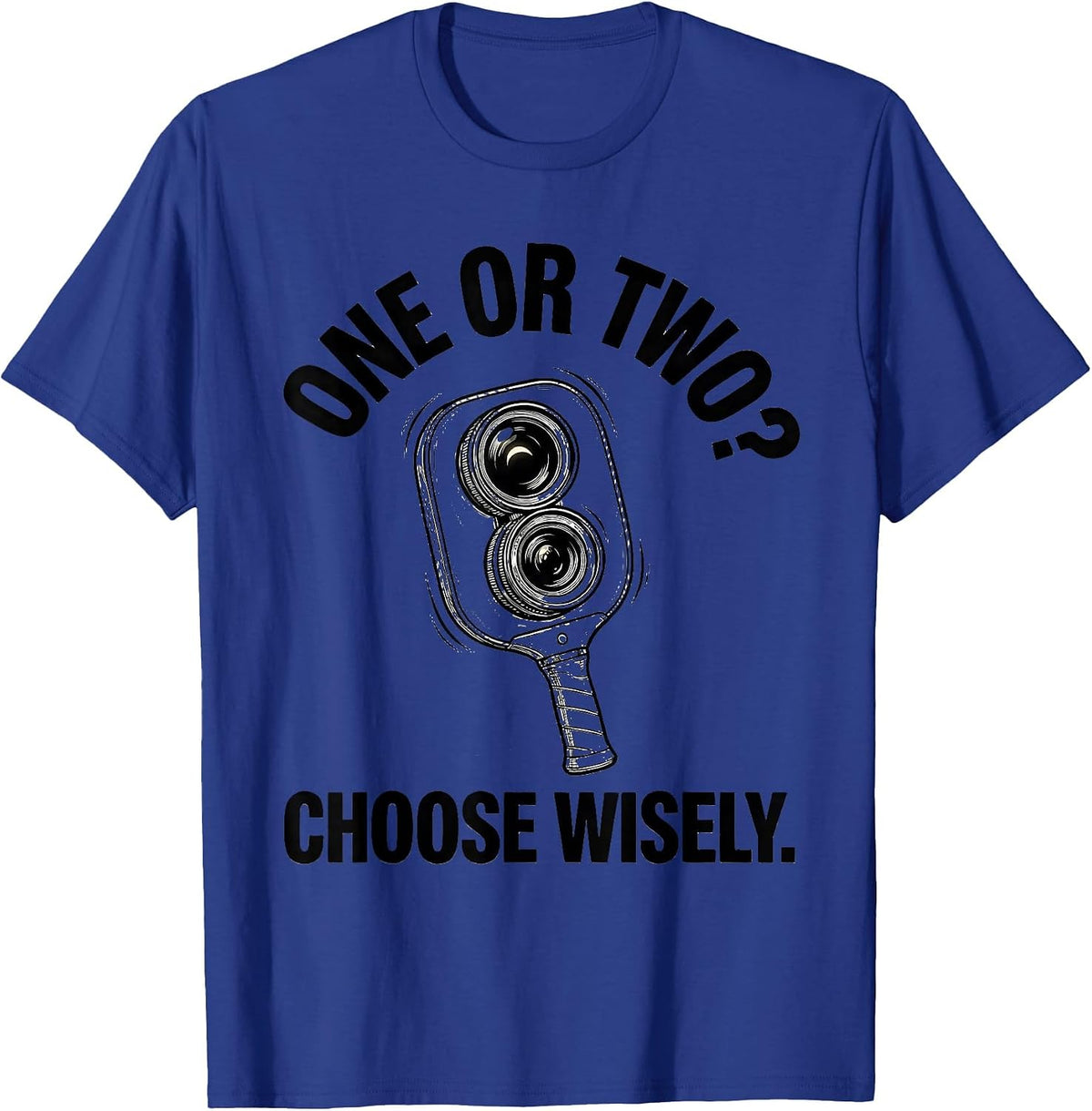 Men's One Or Two? Choose Wisely Funny Optometrist Halloween Eye T-Shirt - Royal Blue