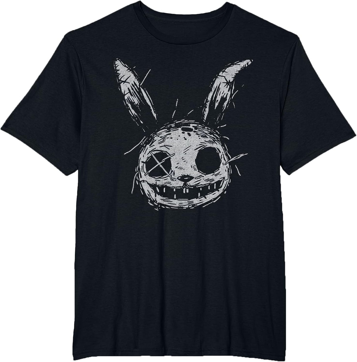 Evil Scary Bunny Rabbit Alt Goth Grunge Horror Aesthetic T-Shirt - Black