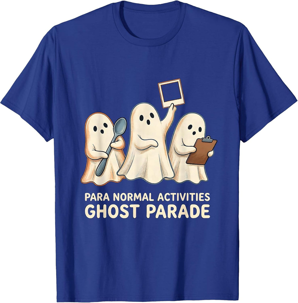 Men's Para Normal Activities Ghost Parade SPED Teacher Halloween T-Shirt - Royal Blue