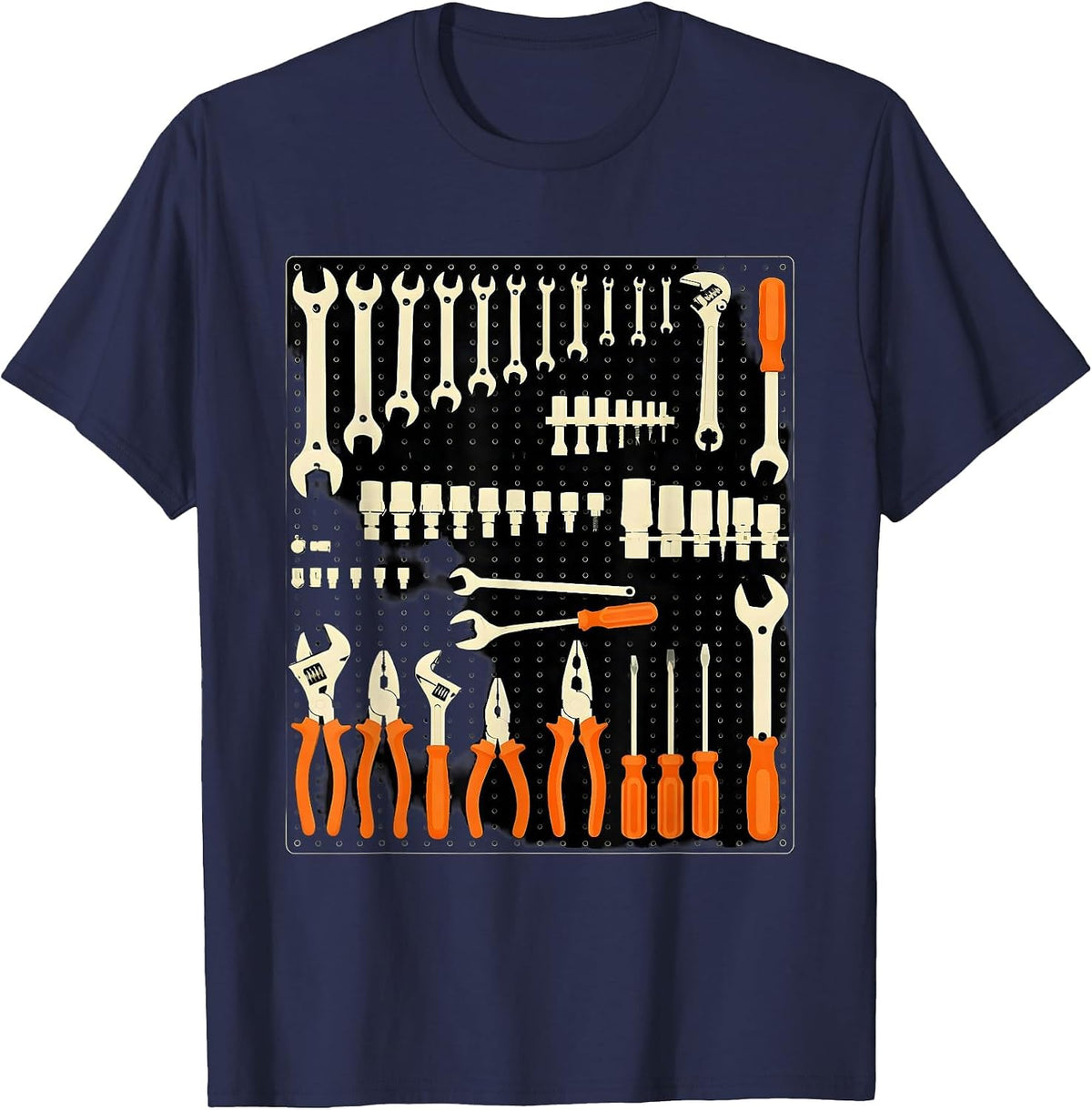 Men's Teach Your Kids To Change Oil Garage Tools T-Shirt - Navy Blue