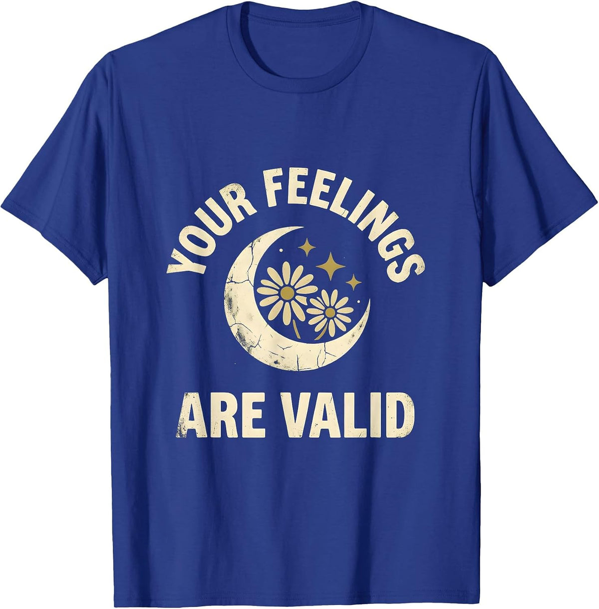 Men's Your Feelings Are Valid School Counselor Design T-Shirt - Royal Blue