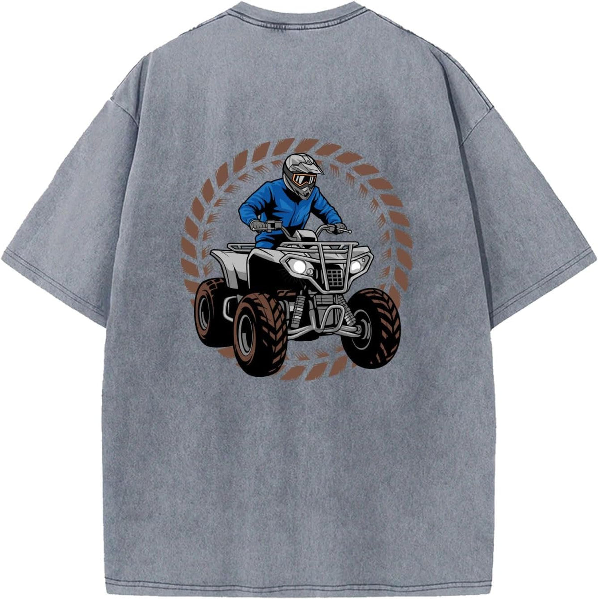 ATV Rider Quad Off Road tees Mens Trendy - Light Gray