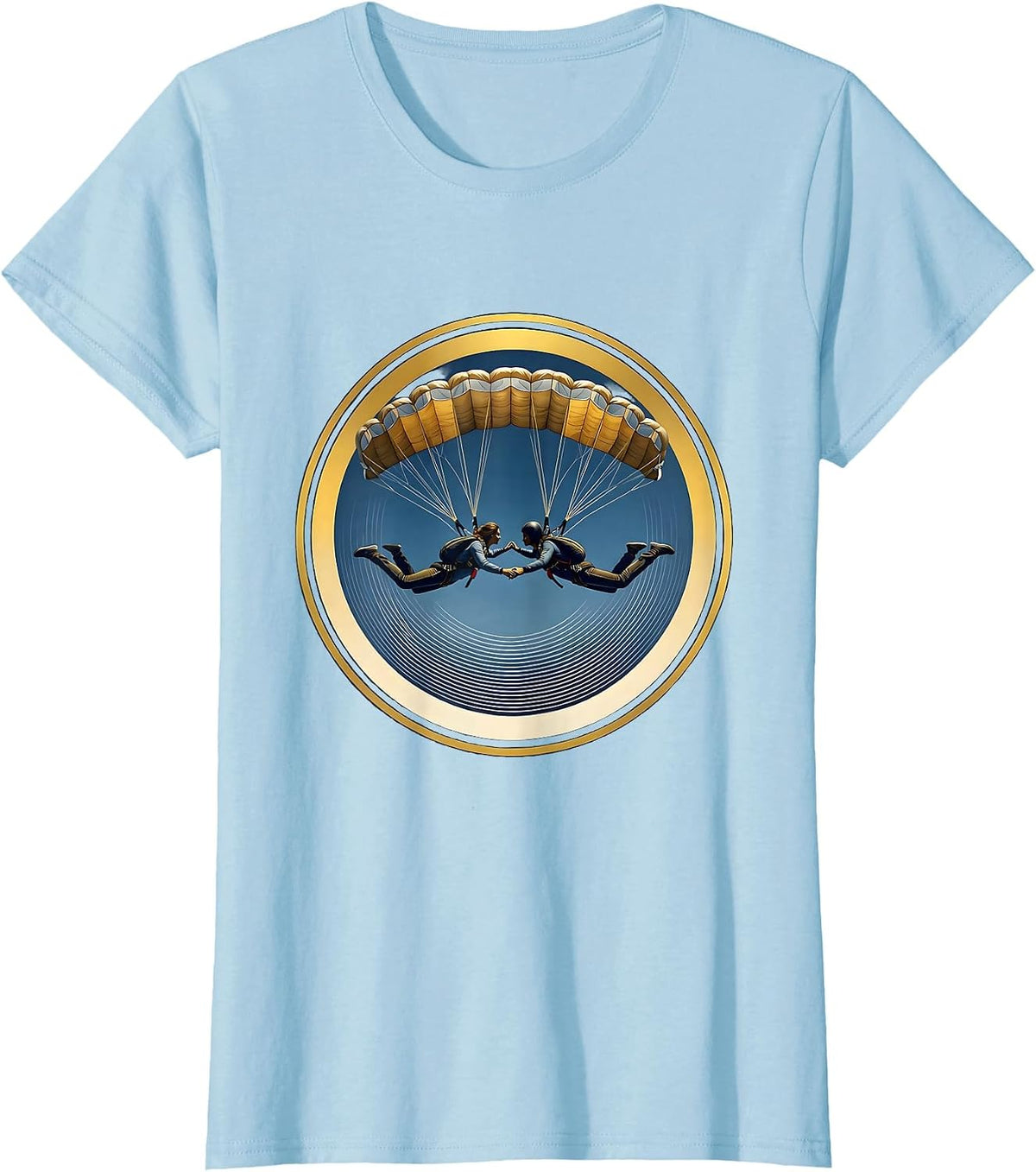 Skydive Formation Duo Graphic Tee T-Shirt - Baby Blue