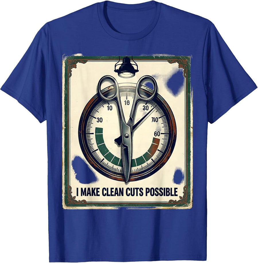 I Make Clean Cuts Possible Vintage Funny Sterile Processing T-Shirt - Royal Blue