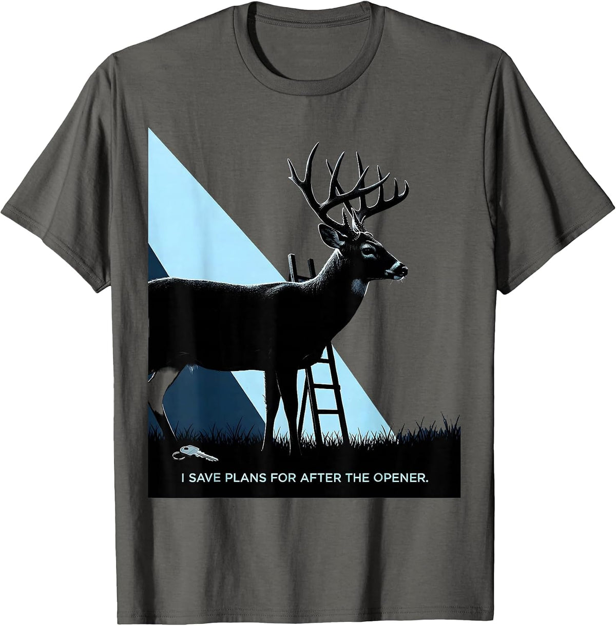 Men's I Save Plans For After The Opener Funny Deer Hunting Dad T-Shirt - Asphalt Grey