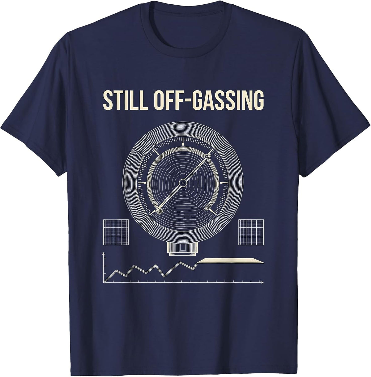 Still Off-Gassing Funny Scuba Diving Diver Humor T-Shirt - Navy Blue