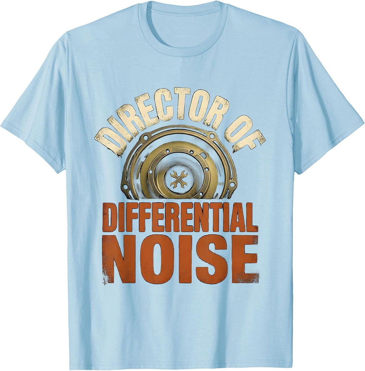 Men's Director Of Differential Noise Distressed Car Guy Mechanic T-Shirt - Baby Blue