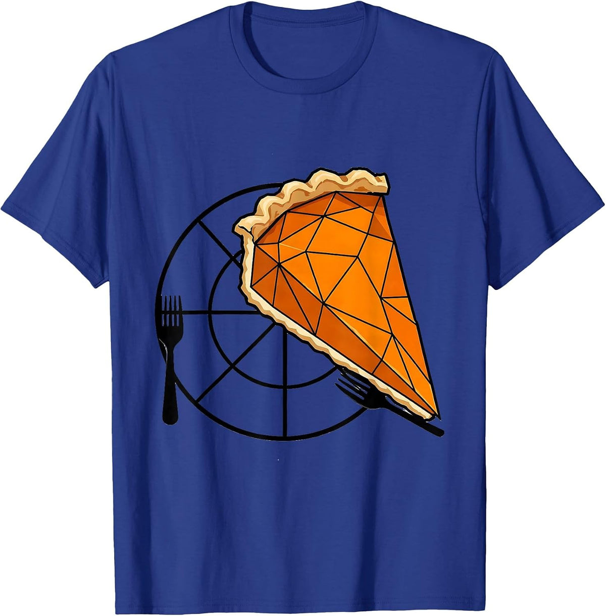 Pumpkin Pie Chart Funny Thanksgiving Food Humor T-Shirt - Royal Blue