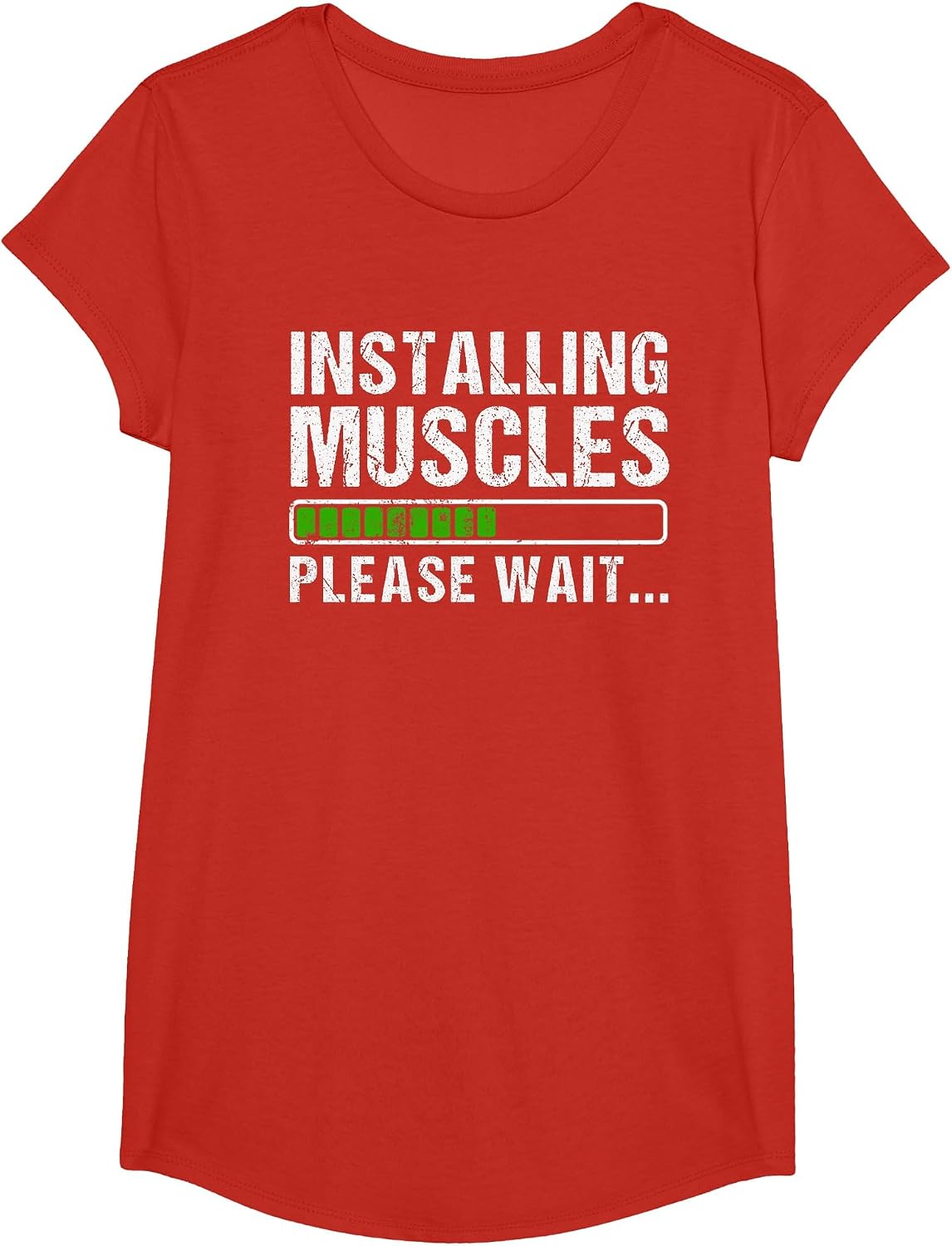 Installing Muscles T-Shirt T-Shirt - Girls Red