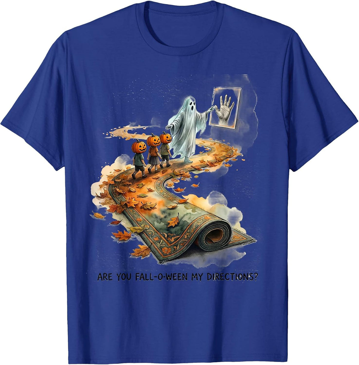 Are You Fall-O-Ween My Directions Teacher Halloween Ghost T-Shirt - Royal Blue