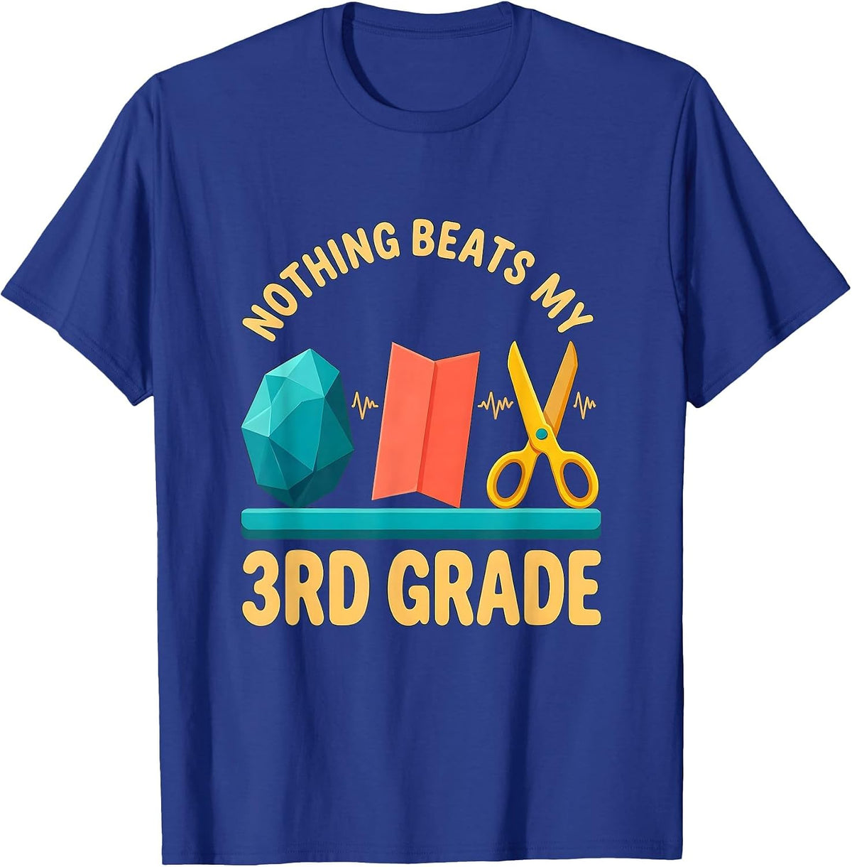 Nothing Beats My 3rd Grade Funny Back to School Book Lover T-Shirt - Royal Blue