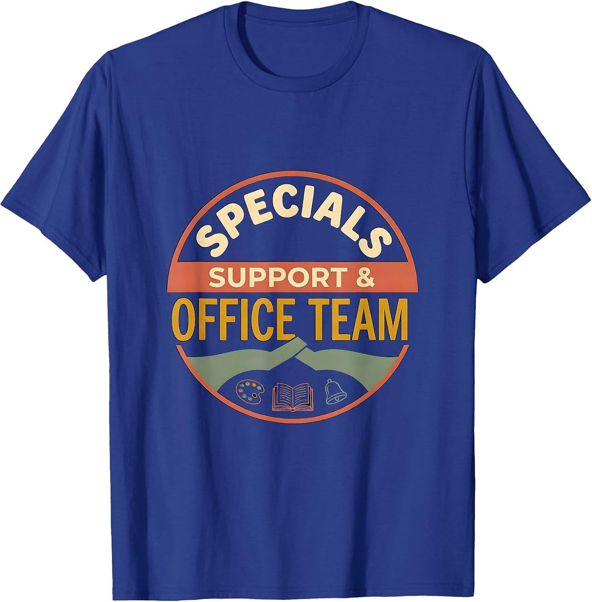 Men's Specials Support Office Team Screenprint Poster Staff T-Shirt - Royal Blue