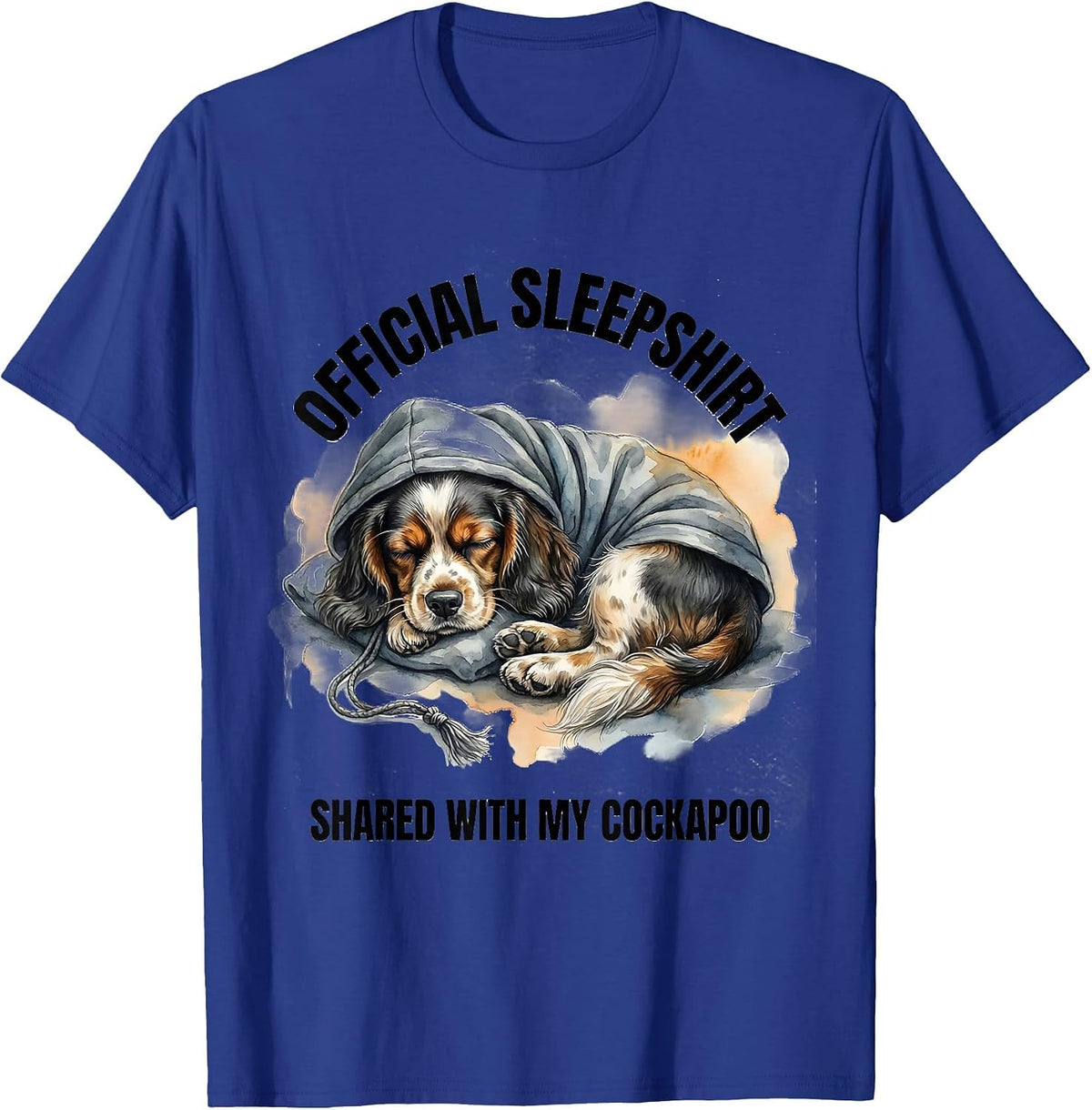 Official Sleepshirt, Shared With My Cockapoo Pet Lover T-Shirt - Royal Blue