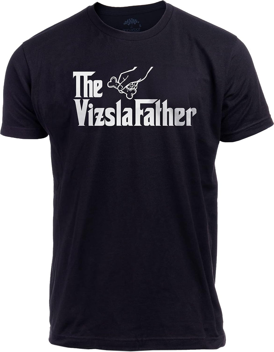 The Dogfather - Dog Father Dad Owner Funny Cute Pup Doggo Tee Fun Pet Humor Daddy T-Shirt for Men - Vizsla