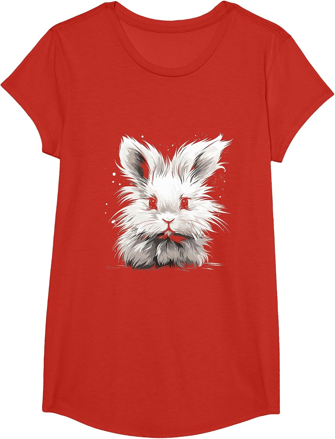 Angora Rabbits Owners Furry Rabbit T-Shirt - Girls Red