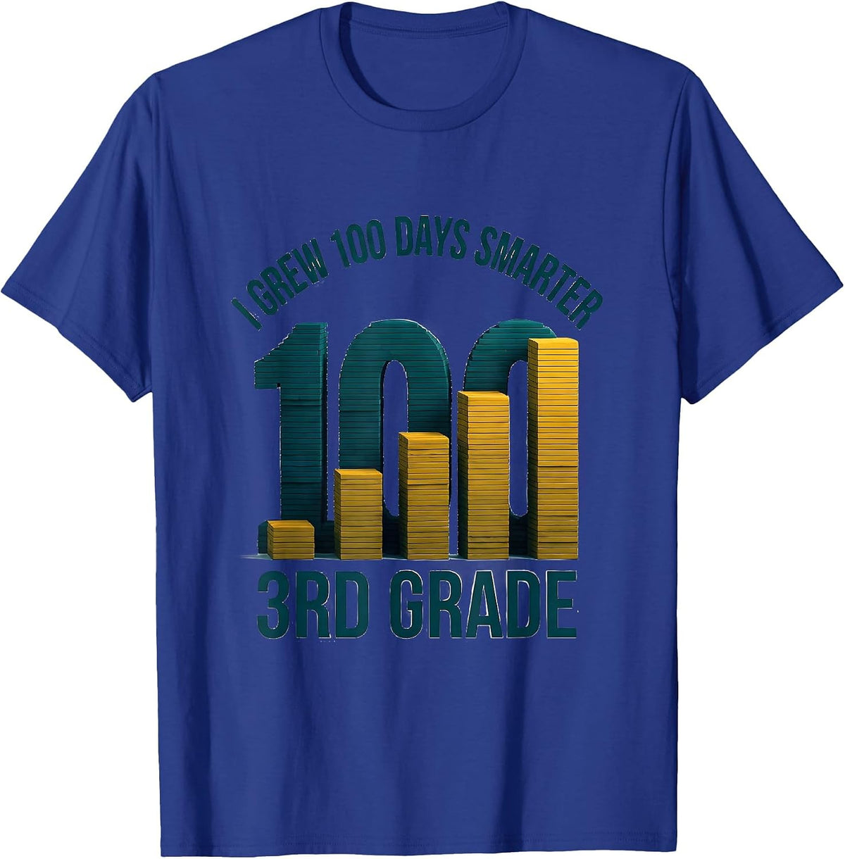 Men's I Grew 100 Days Smarter — 3rd Grade Playful Teacher T-Shirt - Royal Blue