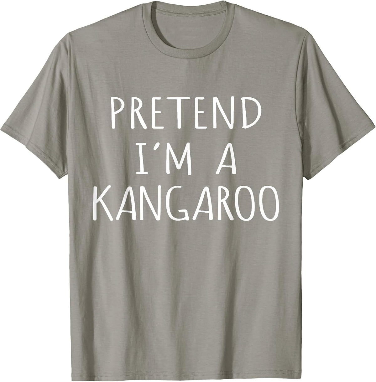 Easy Lazy Animal Costume Funny Pretend I'm A Kangaroo T-Shirt - Slate Grey