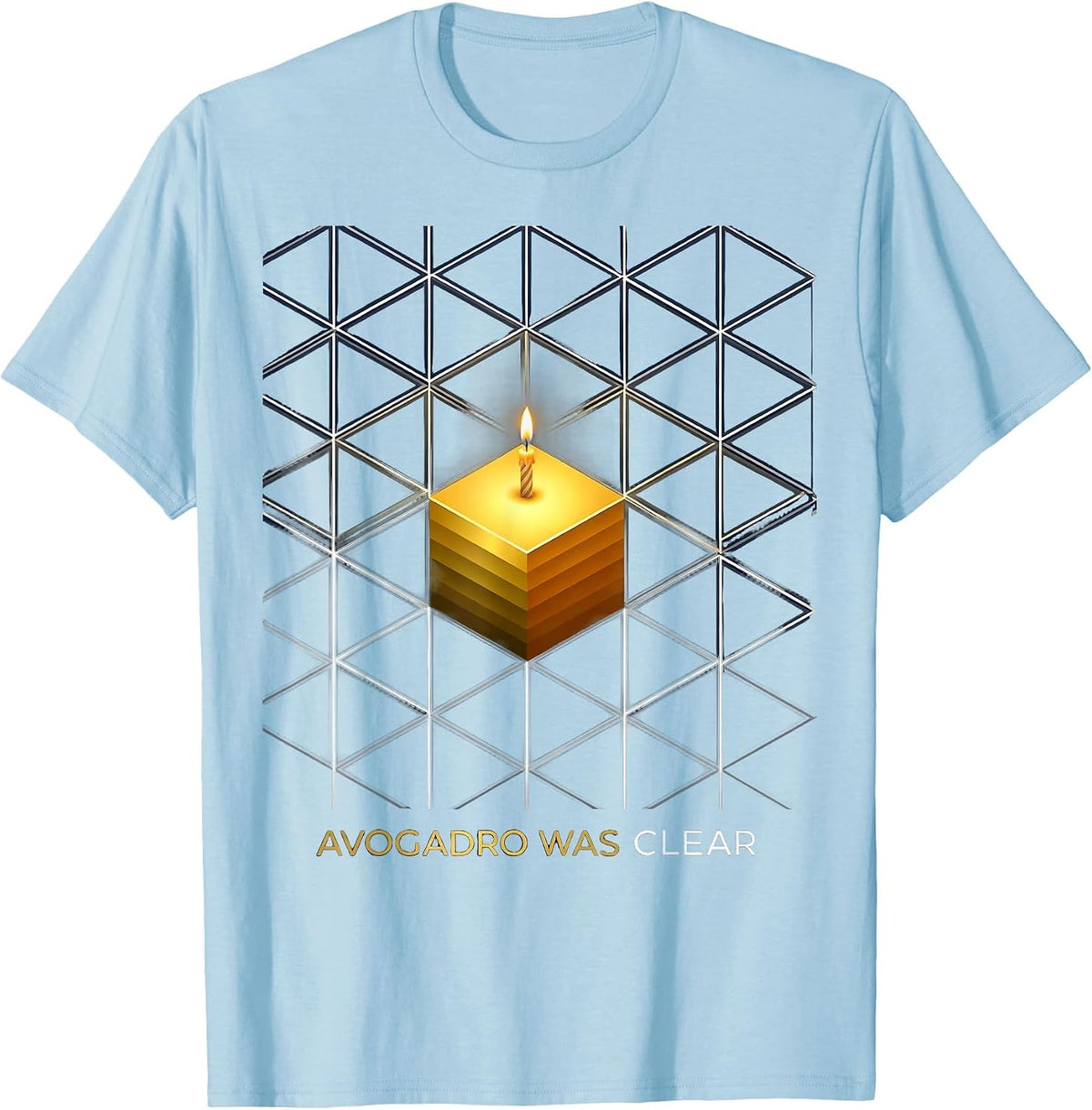 Men's Avogadro Was Clear Funny Chemistry Mole Day Student Teacher T-Shirt - Baby Blue