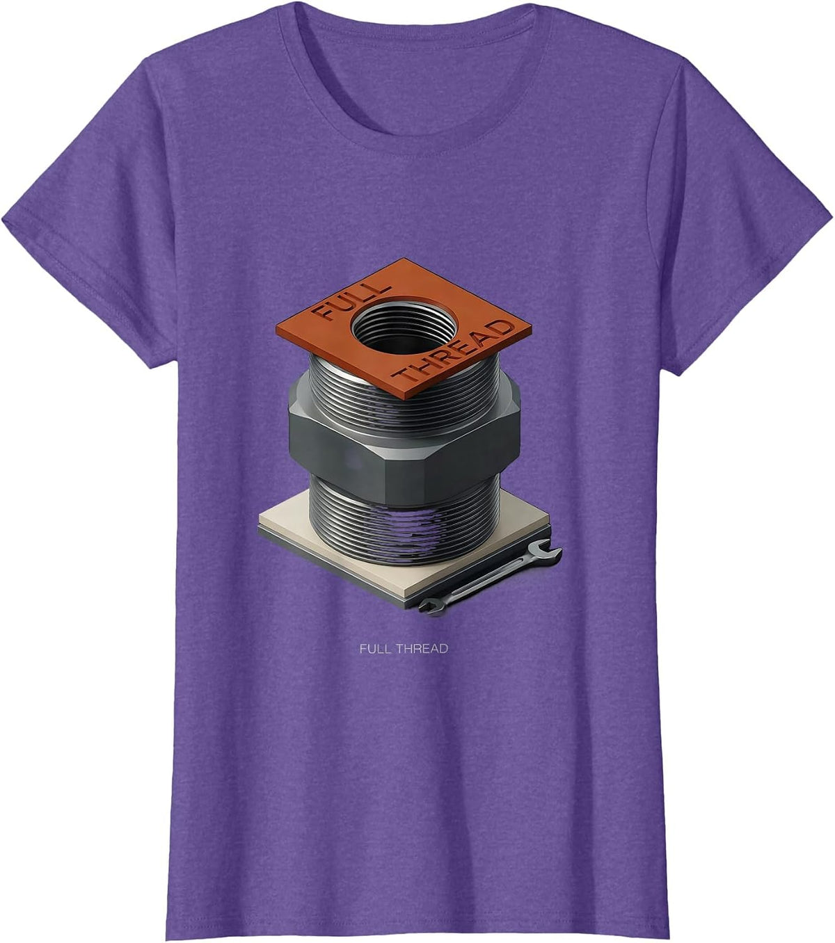 Women's Full Thread Oilfield Worker Oil Rig Roughneck Operator Gift T-Shirt - Purple Heather
