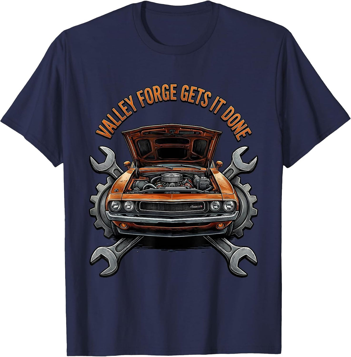 Men's Valley Forge Gets It Done Automotive Design T-Shirt - Navy Blue