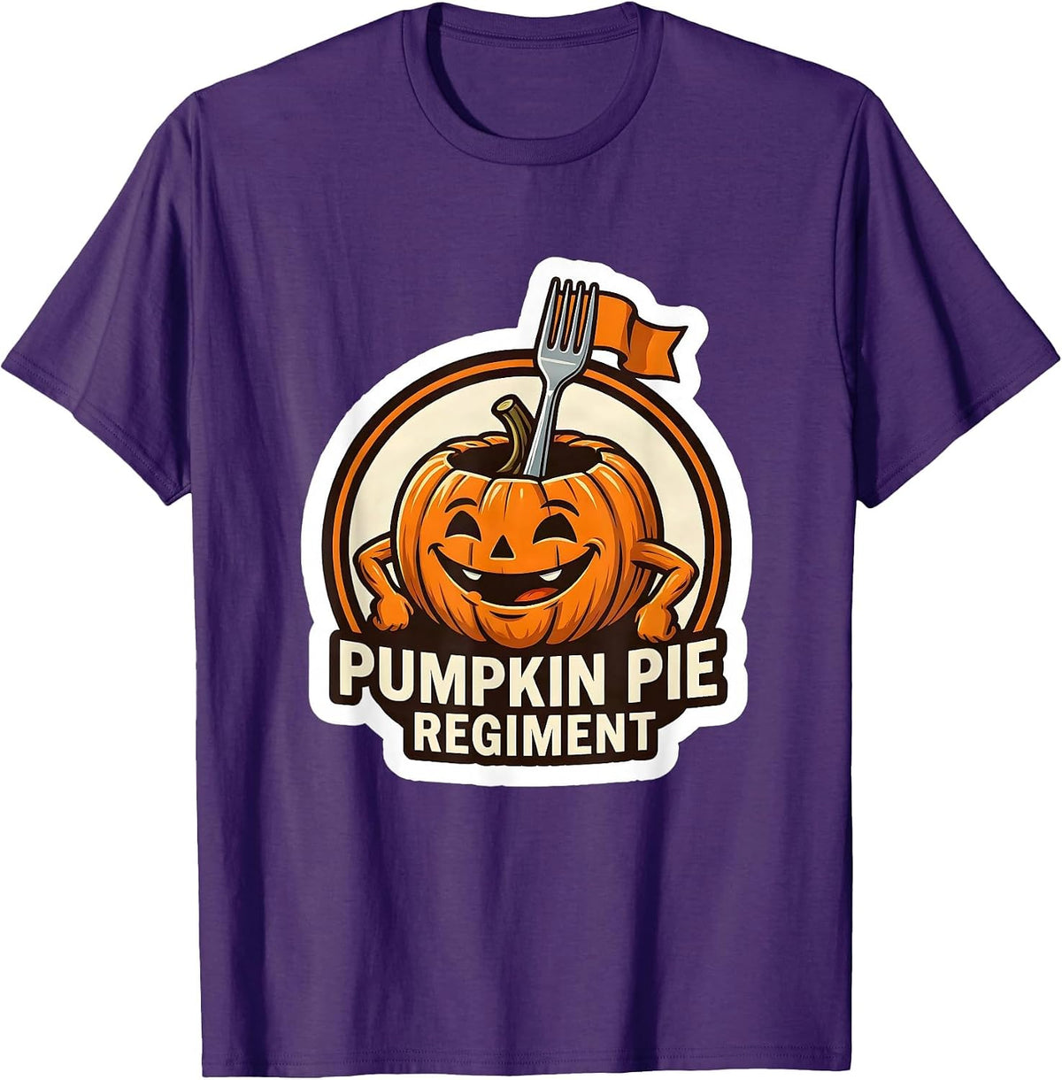 Pumpkin Pie Regiment Funny Thanksgiving Pie Lover Group T-Shirt - Purple
