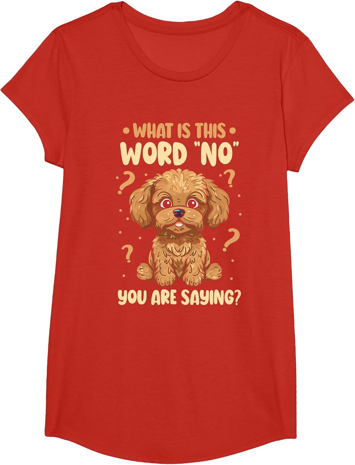 What is This Word No You are Saying Cavapoo Dog Breed T-Shirt - Girls Red