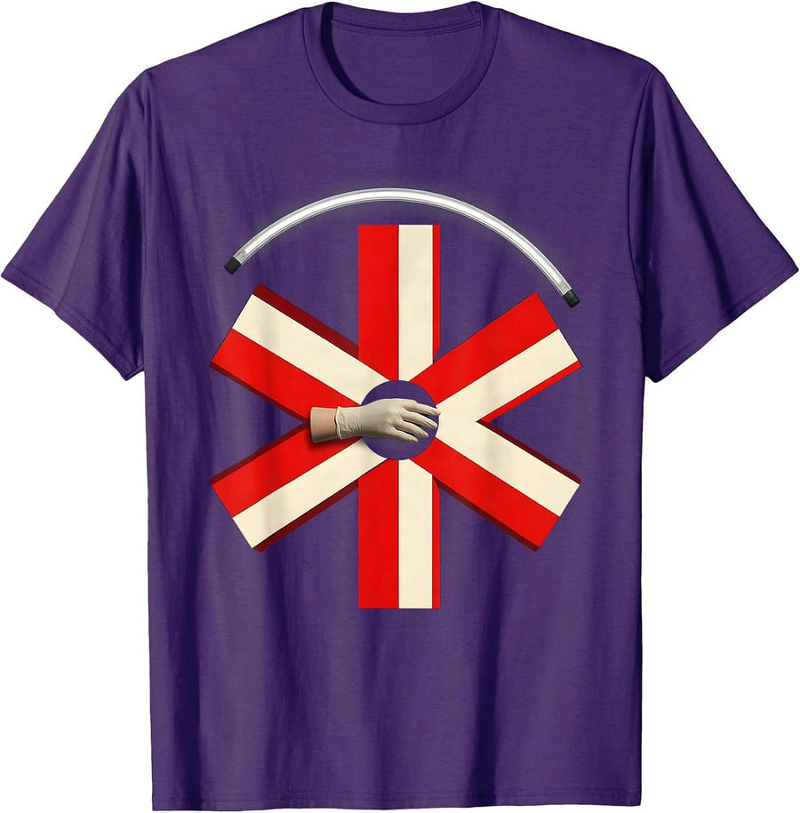 Men's Star Of Life EMT Paramedic EMS Humor T-Shirt - Purple