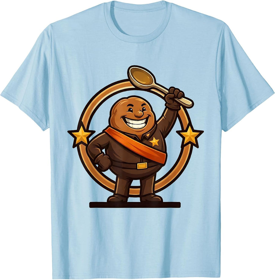 Men's Thanksgiving Turkey Mascot Humor Family Matching T-Shirt - Baby Blue