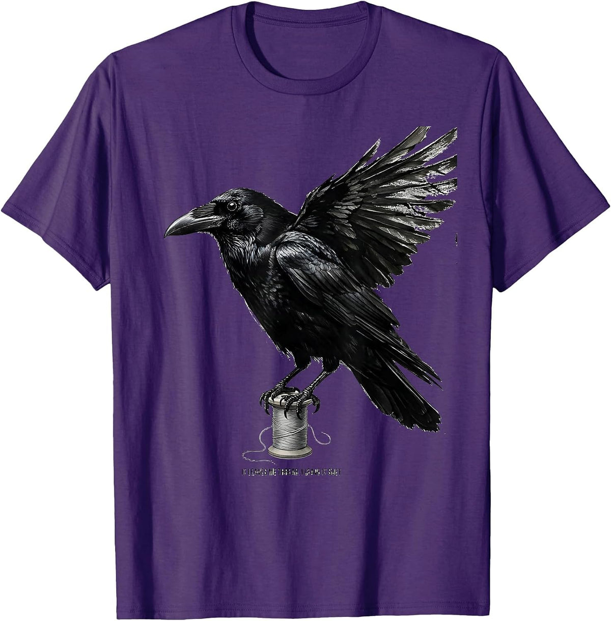 It Leaves Me Thread I Leave It Suet Funny Crow Lover Pun T-Shirt - Purple