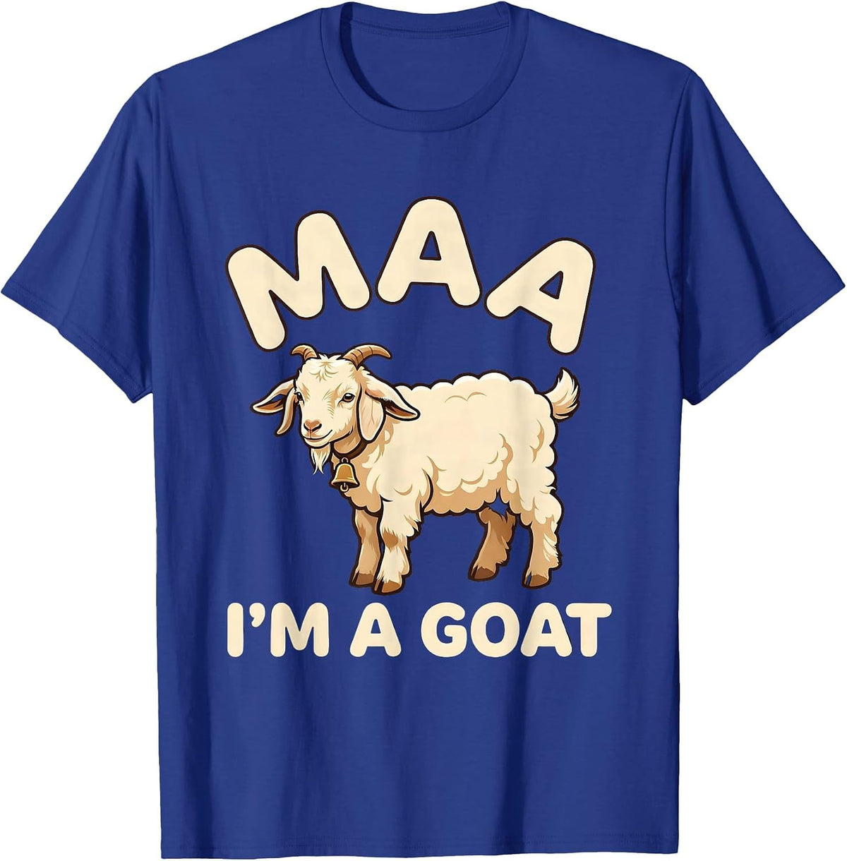 Men's Maa I'm a Goat Funny Sheep Costume Halloween Party T-Shirt - Royal Blue