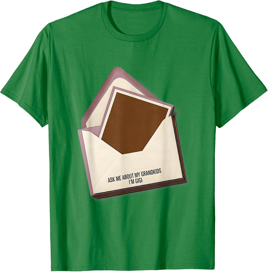 Men's Ask Me About My Grandkids I'm Gigi Funny Grandma Humor T-Shirt - Kelly Green