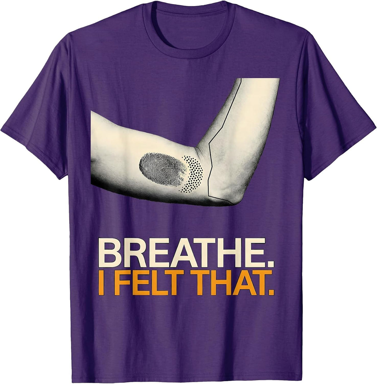 Breathe I Felt That Funny Massage Therapist Therapy LMT T-Shirt - Purple