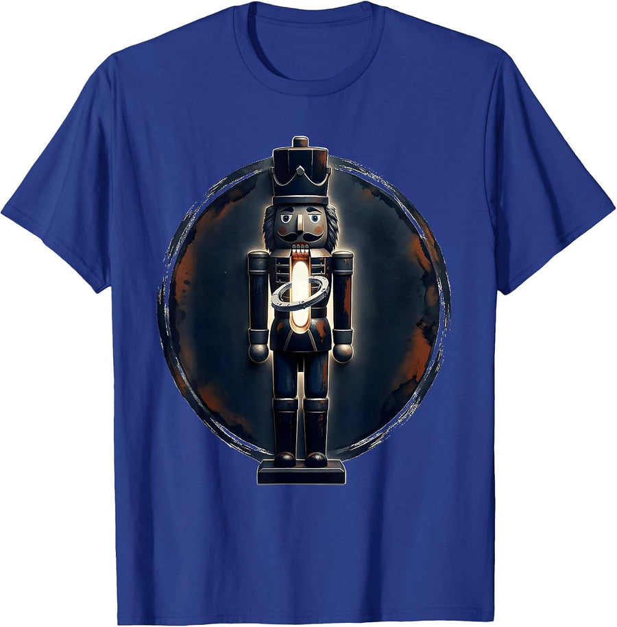 Christmas Nutcracker Radiology Tech Rubber Stamp Humor T-Shirt - Royal Blue