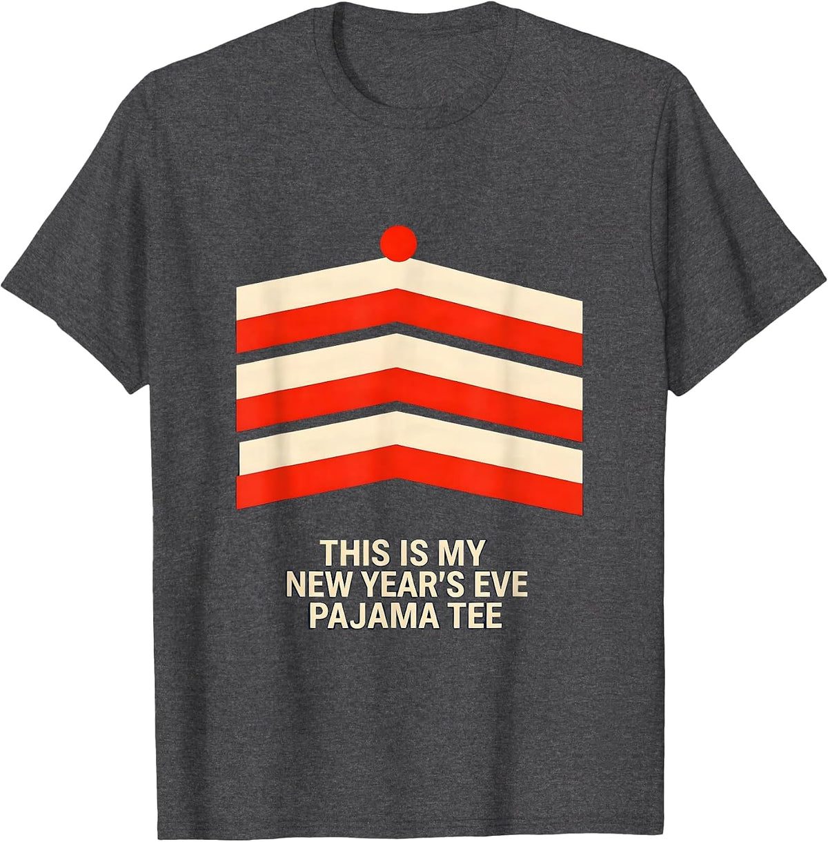 This Is My New Year's Eve Pajama Tee Funny Family Party T-Shirt - Dark Heather Grey