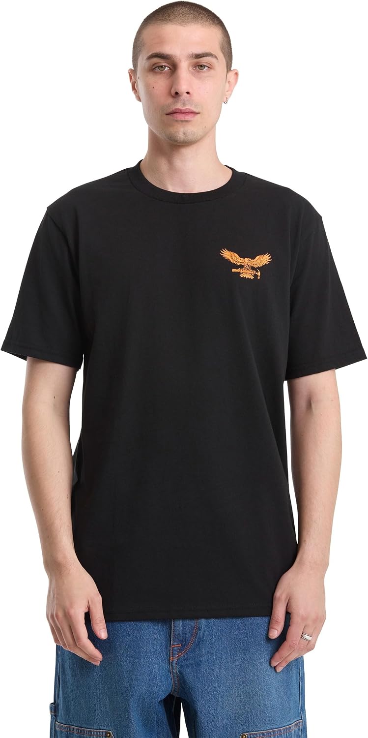 Volcom Men's Short Sleeve Workwear T-Shirt – Heavyweight Cotton Durable Tee - Black Hammer