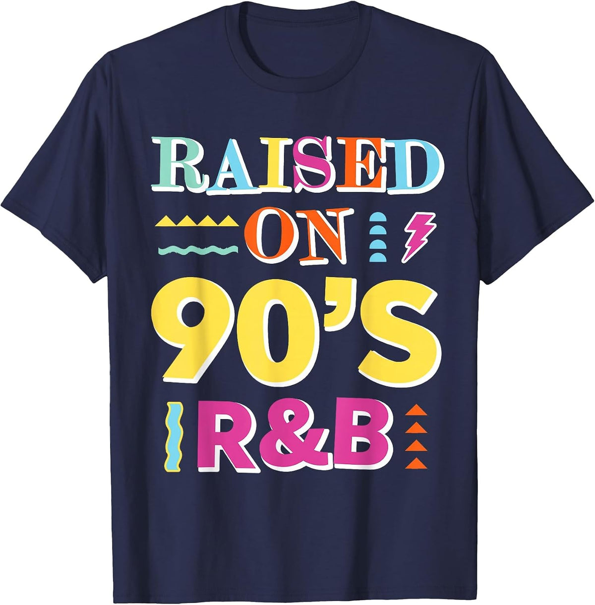Raised on 90s R&B T-Shirt - Navy Blue