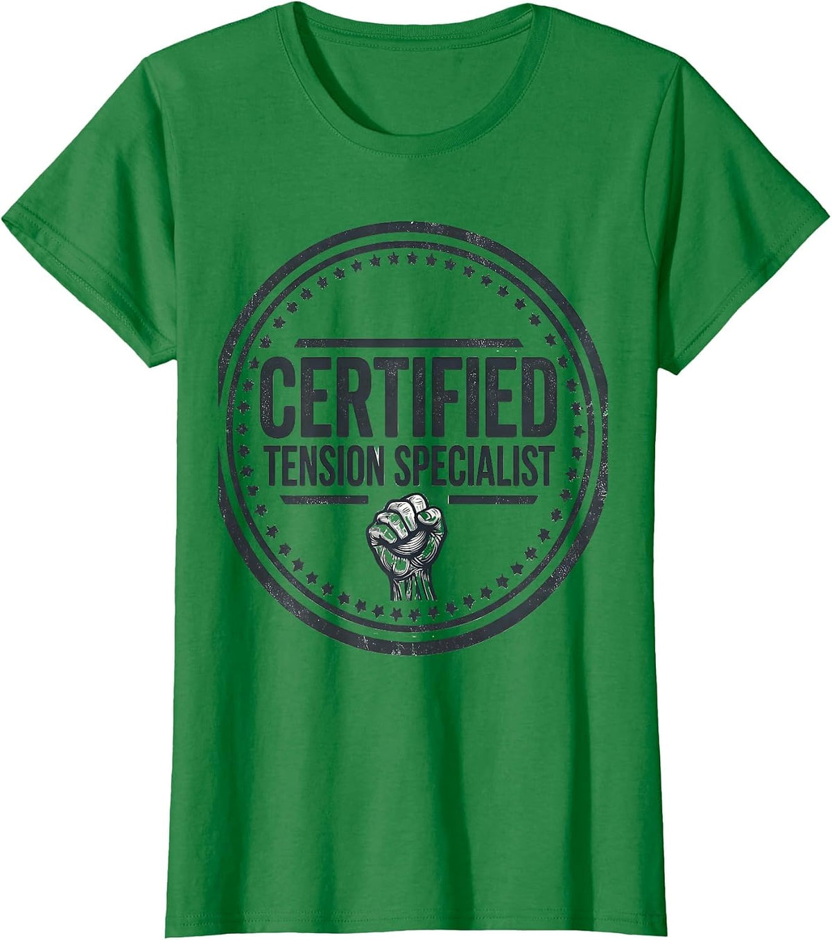 Certified Tension Specialist Funny Massage Therapist LMT T-Shirt - Kelly Green