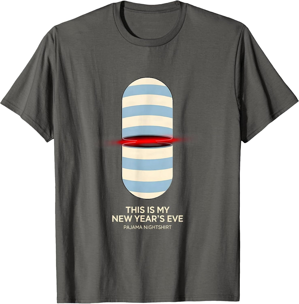 Men's This Is My New Year's Eve Pajama Nightshirt Funny T-Shirt - Asphalt Grey