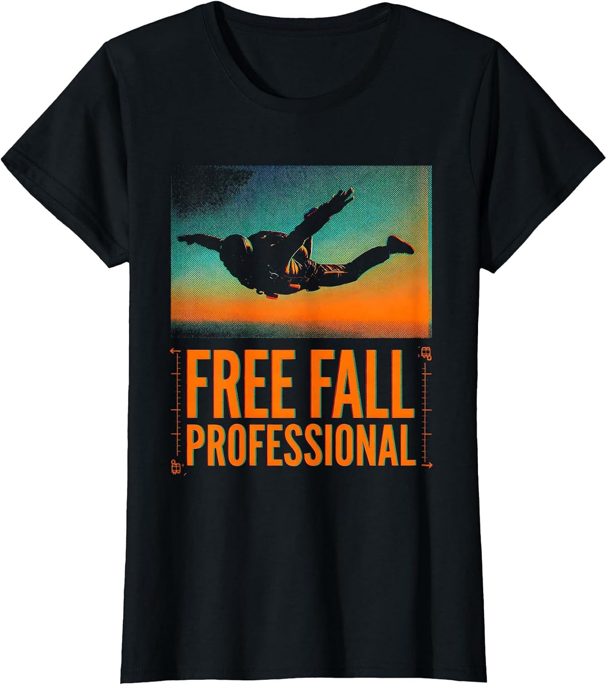 Free Fall Professional Funny Skydiving Skydive Lover T-Shirt - Black