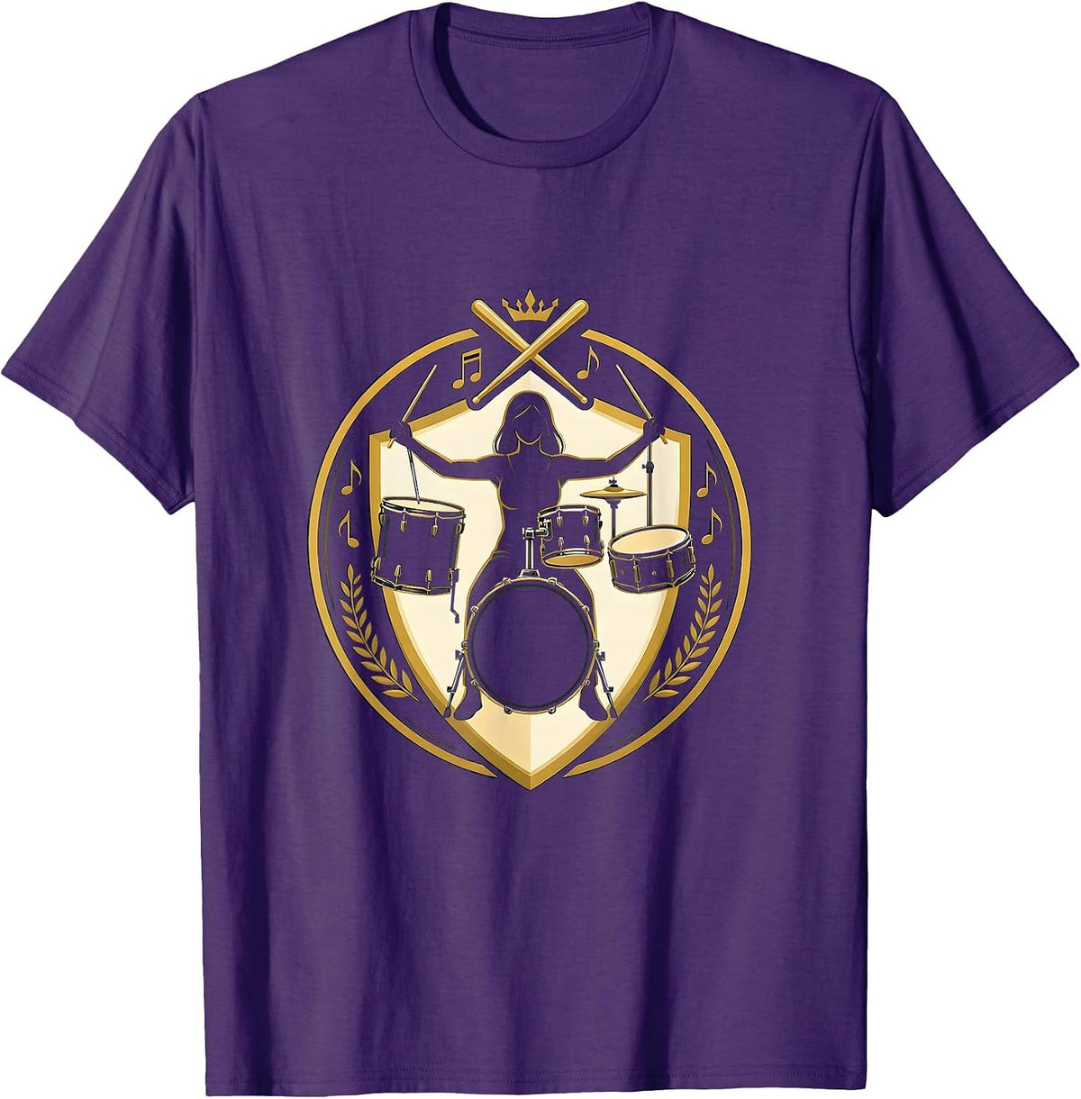 Band Mom Drum Kit Carrier Graphic Tee T-Shirt - Purple