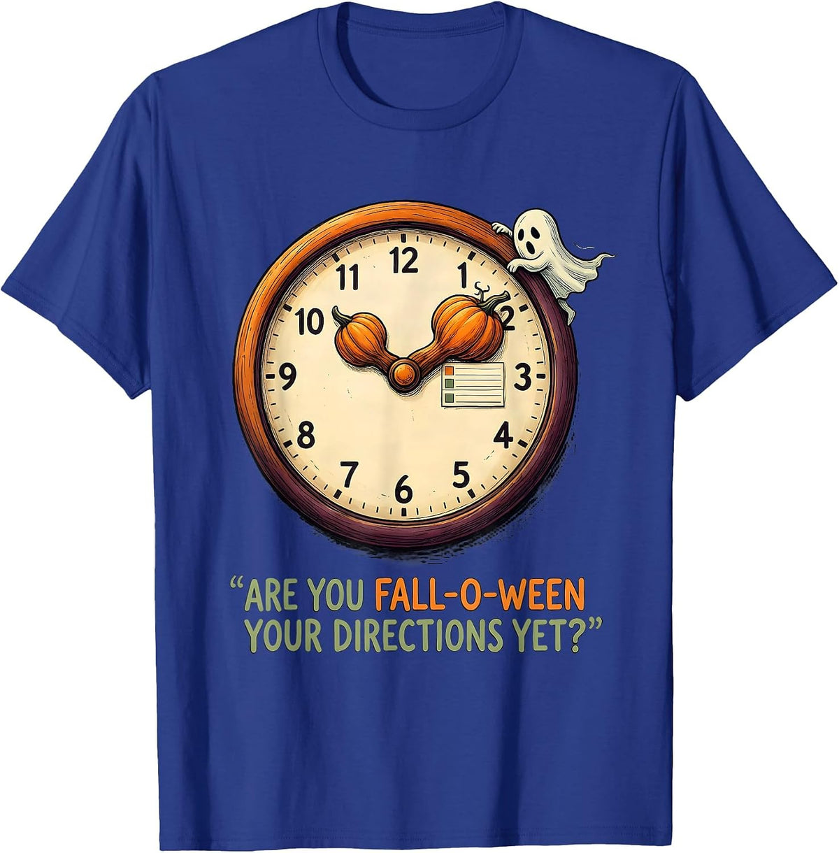 Men's Are You Fall-O-Ween Your Directions Yet? Teacher Halloween T-Shirt - Royal Blue