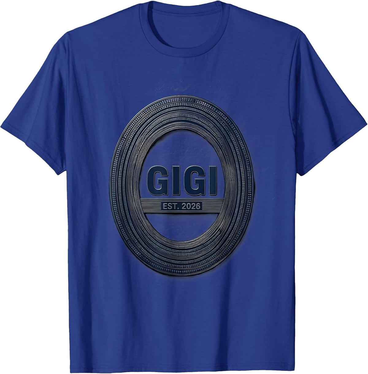 Gigi Est 2026 Sentimental Family Role Keepsake Announcement T-Shirt - Royal Blue